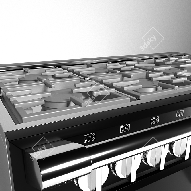 Stylish Stoves Richmond 1000DFT 3D model image 2