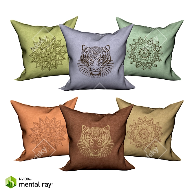 Plush Charm Decorative Pillows 3D model image 1