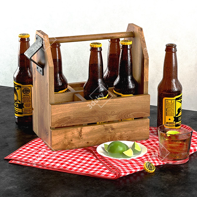 Refreshing Lime Beer Box 3D model image 1