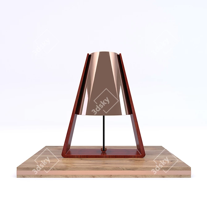 Copper Bend Table Lamp 3D model image 1