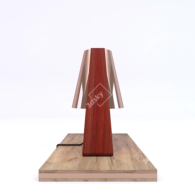 Copper Bend Table Lamp 3D model image 2