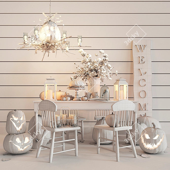 Spooktacular Halloween Decor Set 3D model image 3