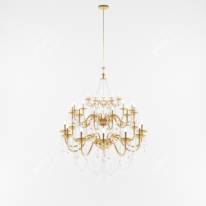 Title: Elegant Copper Glass Luster 3D model image 1