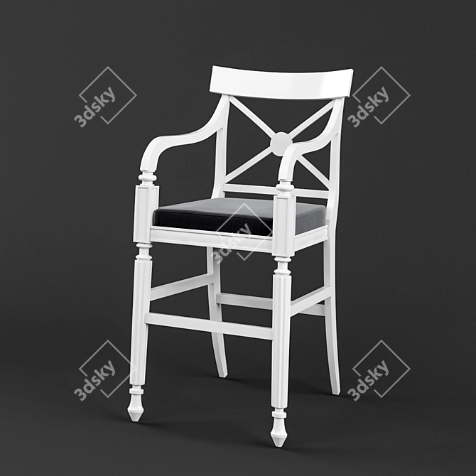 Elegant Clive Christian Bar Stool 3D model image 1