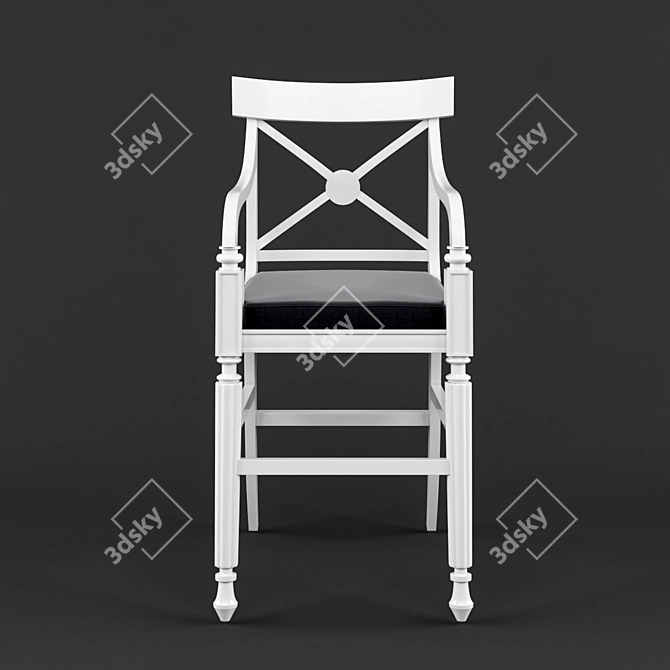 Elegant Clive Christian Bar Stool 3D model image 2