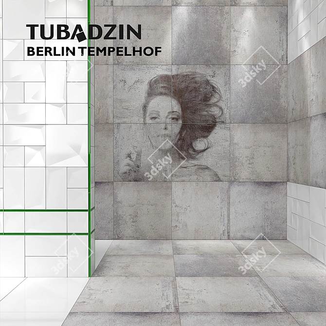 Berlin Tempelhof: Stylish Tile Collection 3D model image 1