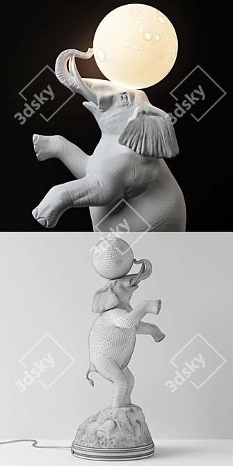 Seletti Elephant Lamp: Elegant Illumination for Any Space 3D model image 2