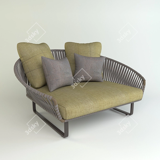 Elegant Outdoor Lounger: Kettal Bitta 3D model image 1