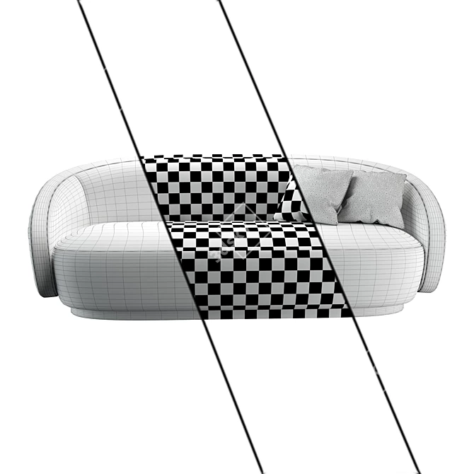 Elegant Whetherly Sofa by Lee Jofa 3D model image 2