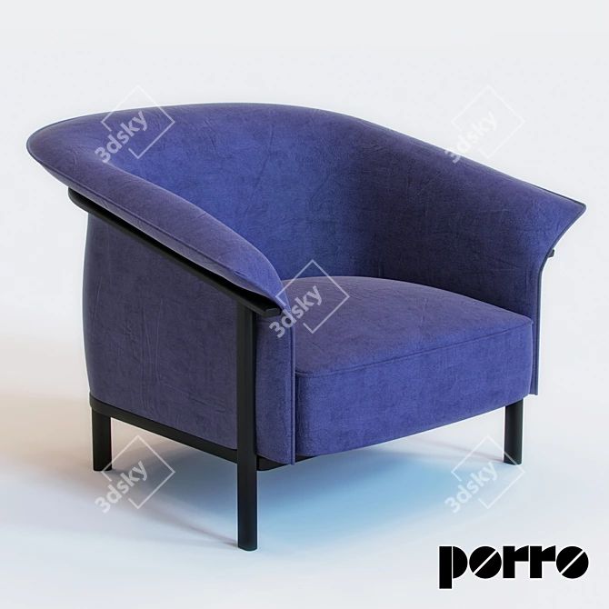 Sleek Comfort: Kite Chair by Porro 3D model image 1