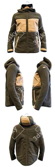 Marvellous Textured Wrangler Winter Jacket 3D model image 2