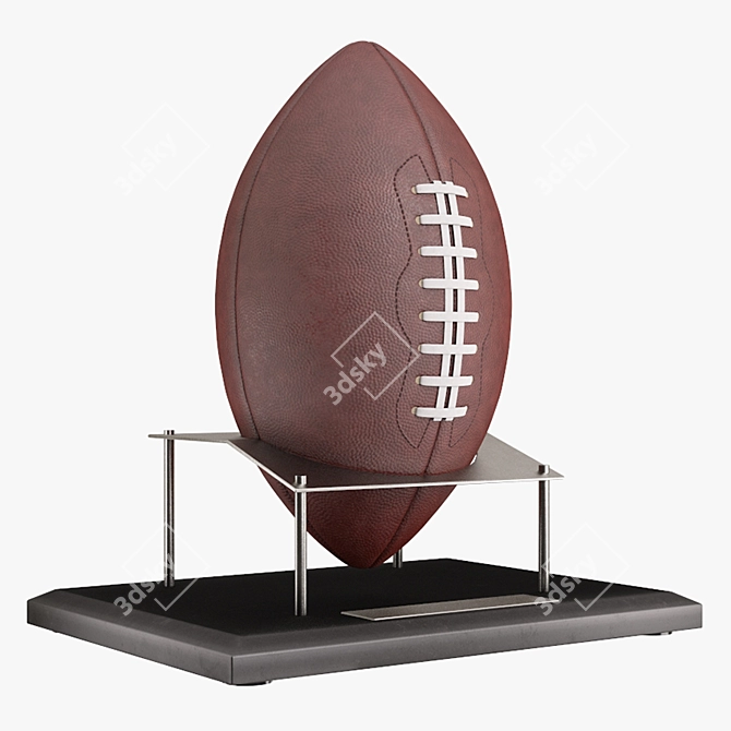 NFL Football Ball with Stand - Polygon Design 3D model image 2