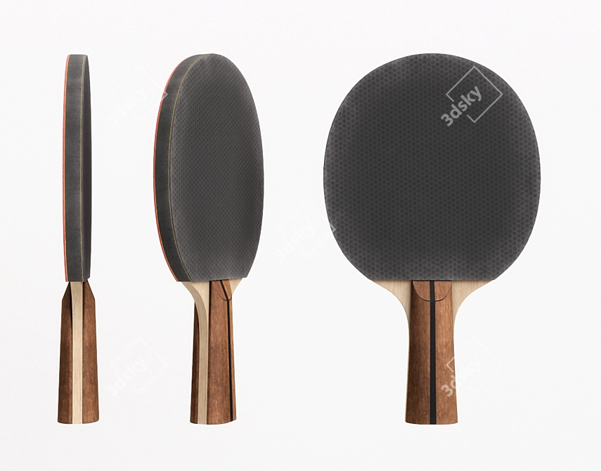 High-Quality Table Tennis Paddle 3D model image 2