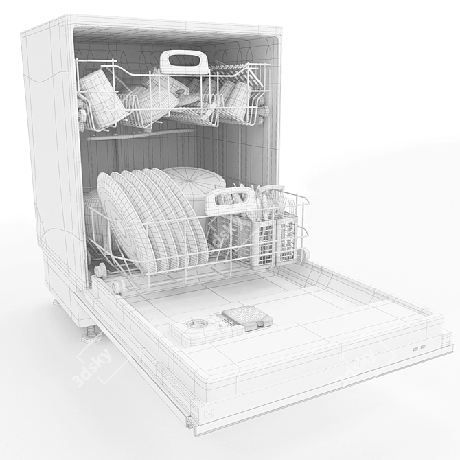 Efficient Dishwasher: Ultimate 60 System 3D model image 3