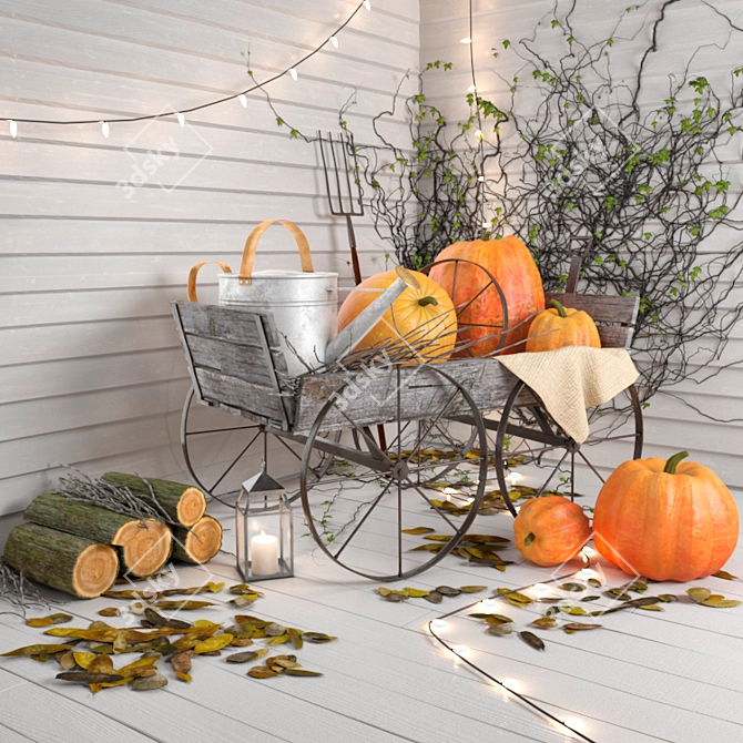 Spooky Halloween Outdoor Decor 3D model image 1