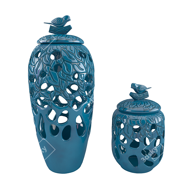 Blue Dolomite Vase 3D model image 1