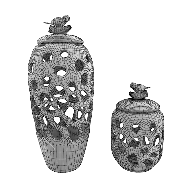 Blue Dolomite Vase 3D model image 2