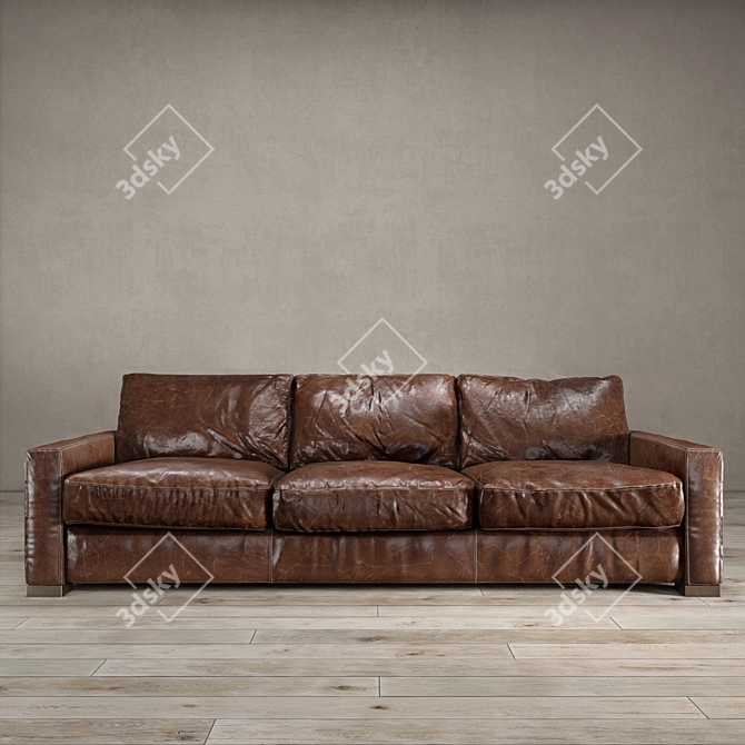 Restoration Hardware Maxwell Sofa with Coordinating Pillows 3D model image 2