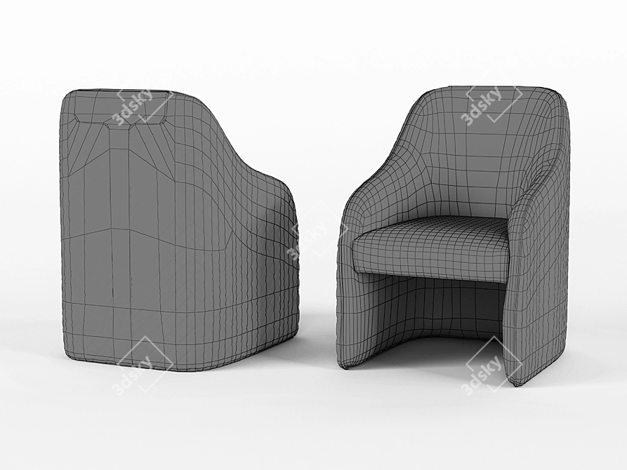 Daytona Home Bacco Chair: Stylish and Comfortable 3D model image 3