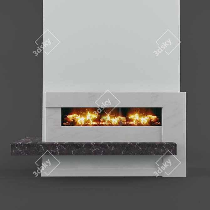 Title: Modern Electric Fireplace 3D model image 1