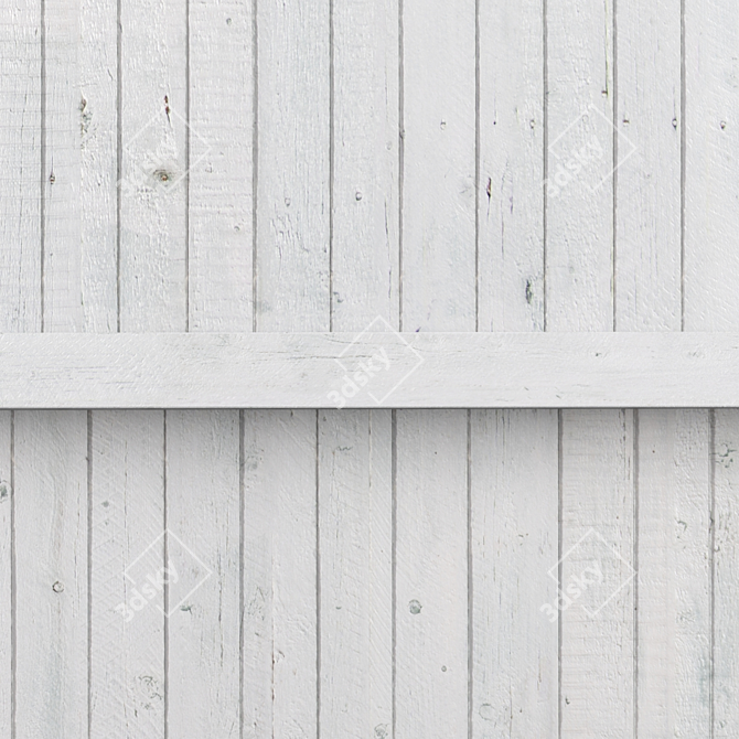 White Wood Beam Ceiling - High Resolution Texture 3D model image 2