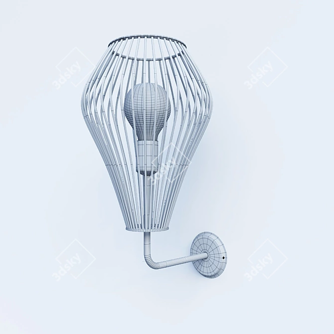 Elegant Wire Pendant Lamps 3D model image 3