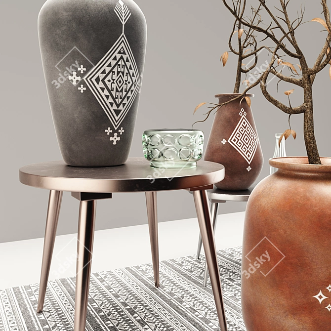 Ethnic Decor Set: Handcrafted Delight 3D model image 2