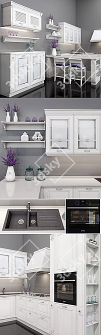 Provençal Elegance: Kitchen Beatrice 3D model image 2