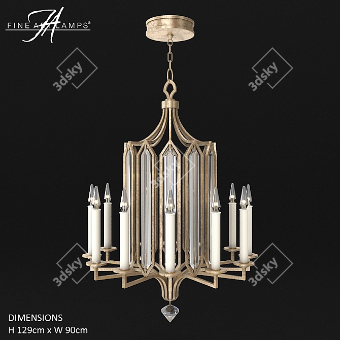 Elegant Westminster Fine Art Lamp 3D model image 1
