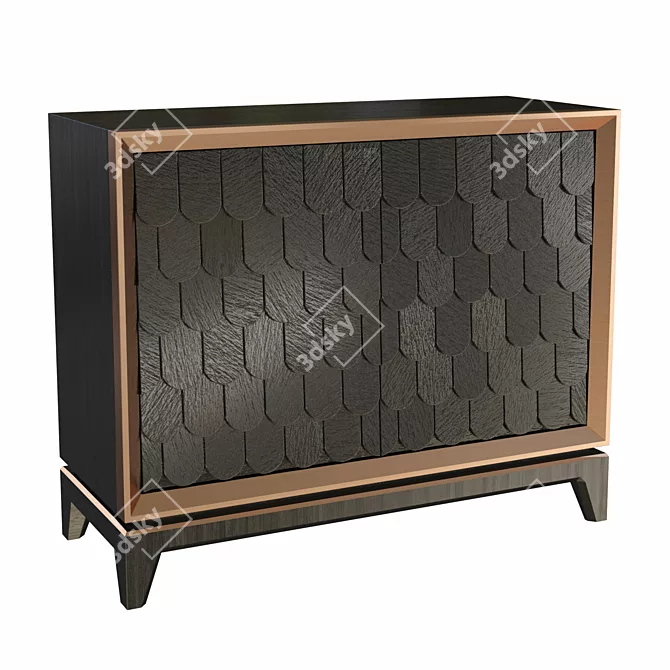 Modern Black and Bronze GOTO Design MINHO Chest of Drawers 3D model image 2
