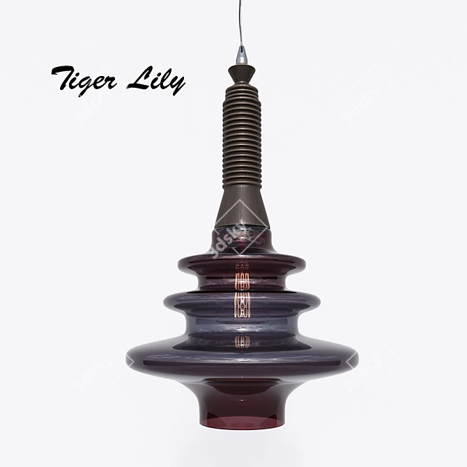 Enchanted Lily Pendant 3D model image 1
