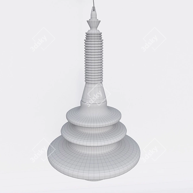 Enchanted Lily Pendant 3D model image 3