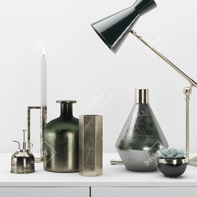 Elegant Decorative Set 3D model image 1