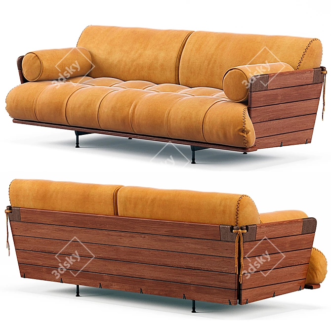 Pacific Green Cosmopolitan Sofa 3D model image 1