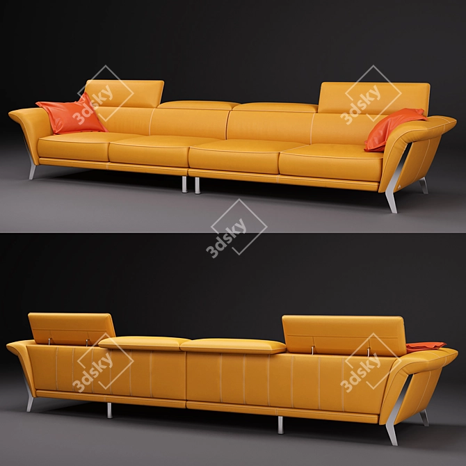 Modern Nicoletti Sofa: Sleek Design & Quality Craftsmanship 3D model image 1