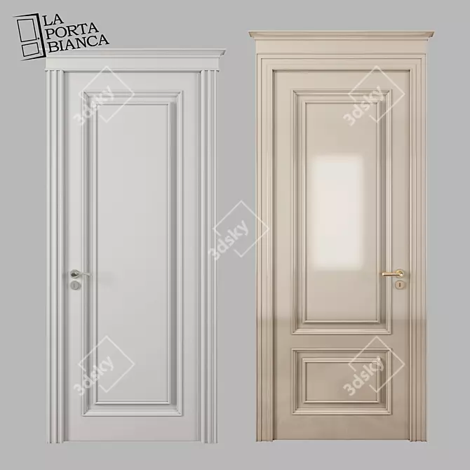 Elegant Classic Doors - Pure Perfection 3D model image 1