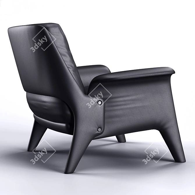 Elegant Minotti Glover Armchair 3D model image 2