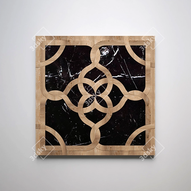 Vintage Oak Parquet Tiles 3D model image 2