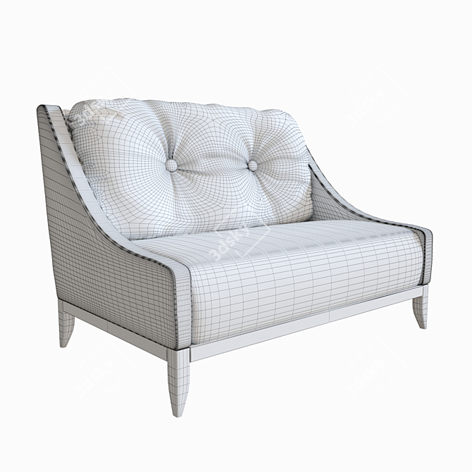 Dorotea 2 Seater Sofa: Comfy & Stylish 3D model image 2