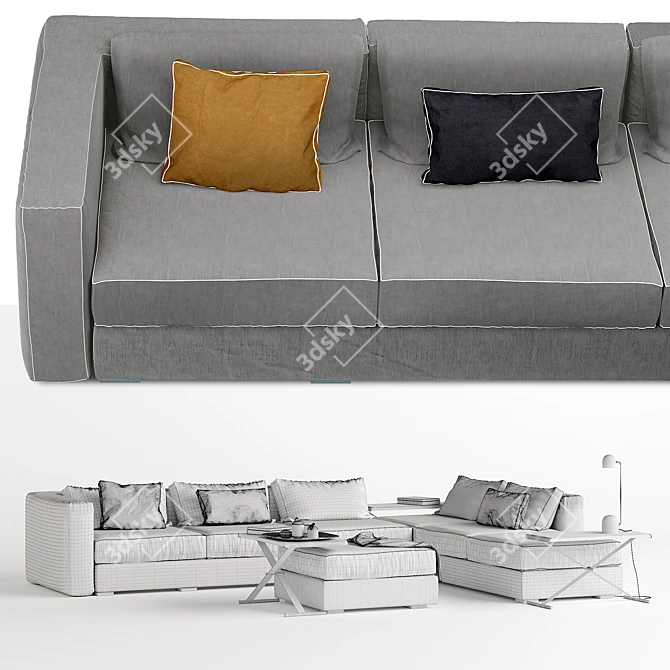 Elevate Your Space: Ananta Class Sofa 3D model image 3