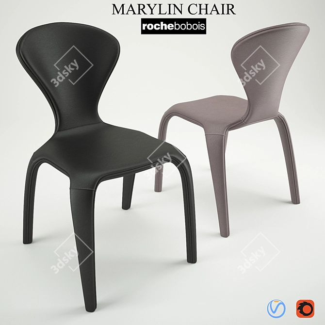 Sleek and Stylish Marilyn Chair 3D model image 1