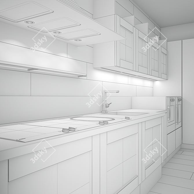 Fiorella Corner Kitchen: Flexible Modularity, Modern Design 3D model image 3