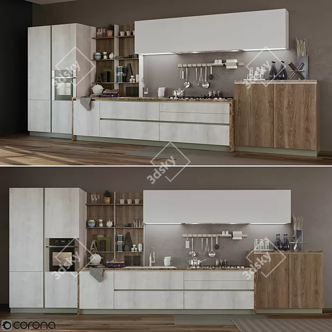 Elegant Cucine Stosa Infinity 3D model image 2