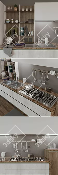 Elegant Cucine Stosa Infinity 3D model image 3
