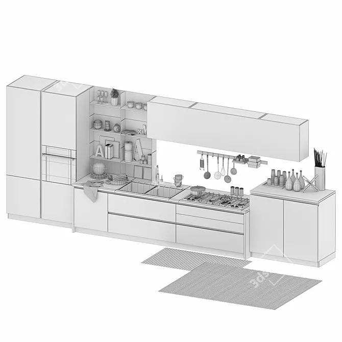 Elegant Cucine Stosa Infinity 3D model image 1