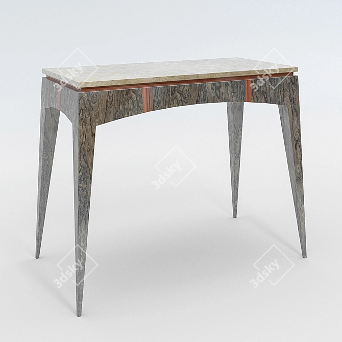 Ziricote Console Table: Exquisite Design & Premium Quality 3D model image 1