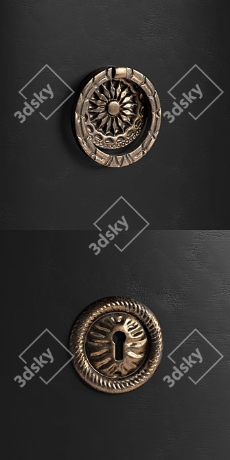 Contemporary Black Bowfront Chest 3D model image 2