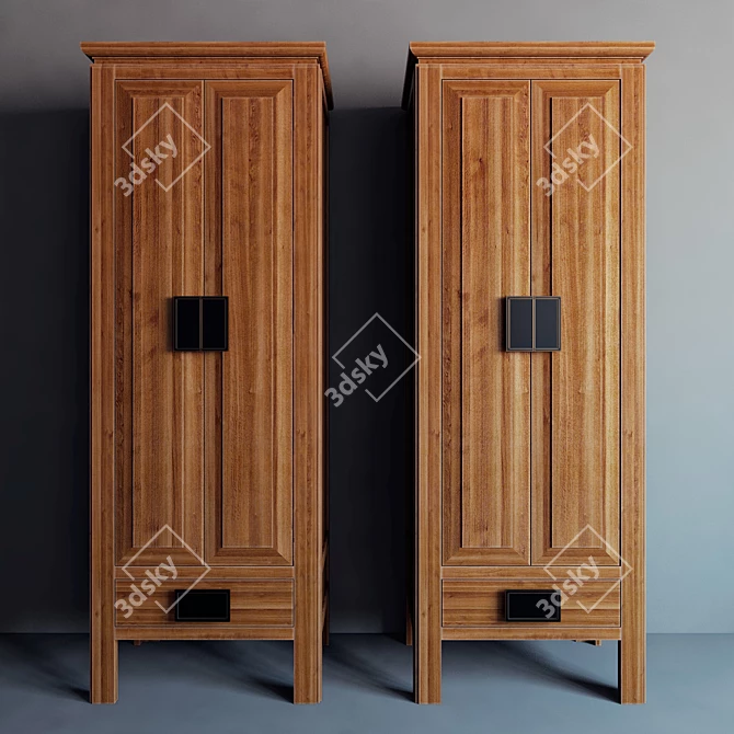 Customized Wardrobe 10 - Stylish & Spacious 3D model image 1