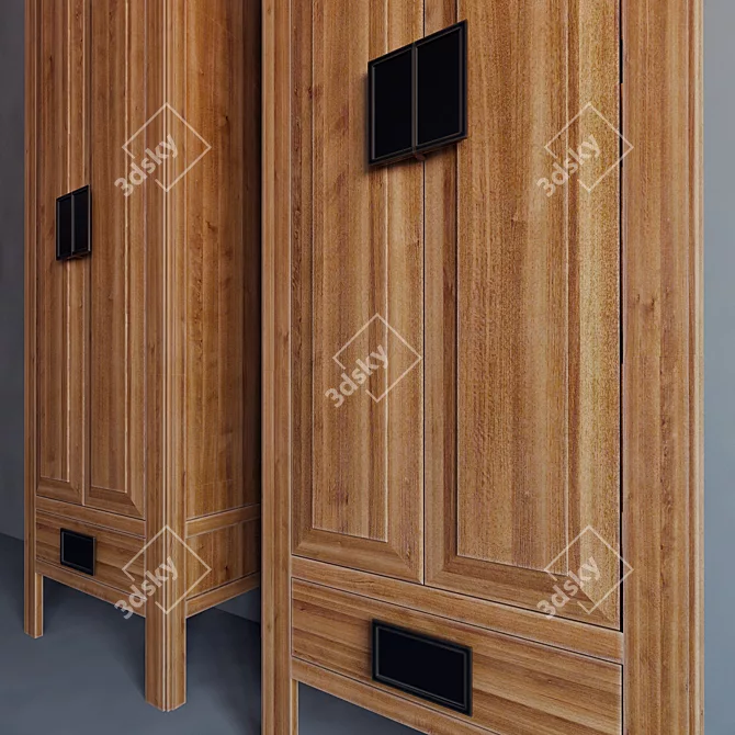 Customized Wardrobe 10 - Stylish & Spacious 3D model image 3