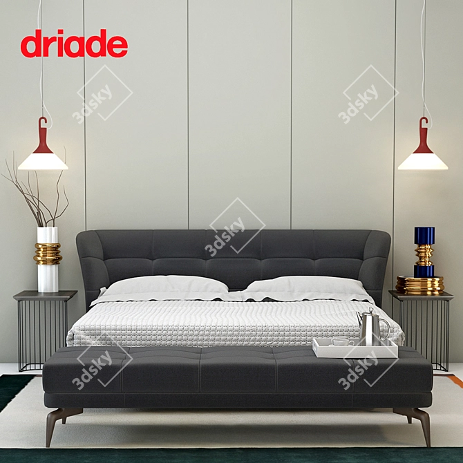 Driade Leon Contemporary Bed 3D model image 1